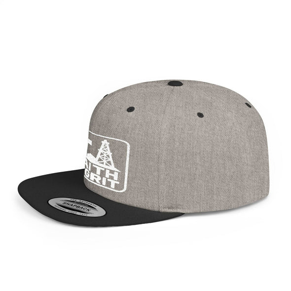 Faith Oilfield Grit Inspired Snapback Flat Bill Hat