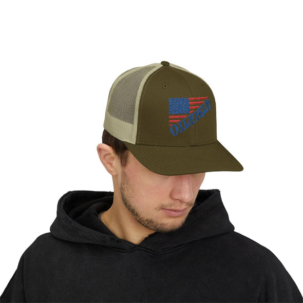 American Oilfield Patriotic Snapback Trucker Hat