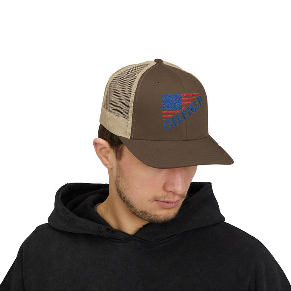 American Oilfield Patriotic Snapback Trucker Hat