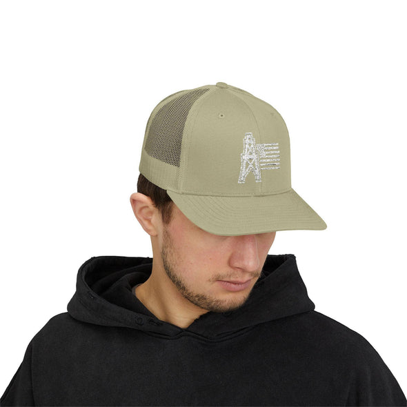 American Oilfield Patriotic Snapback Trucker Hat