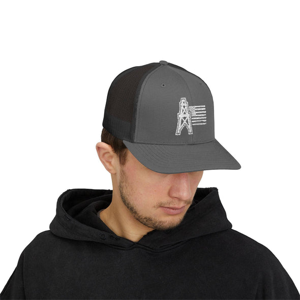 American Oilfield Patriotic Snapback Trucker Hat