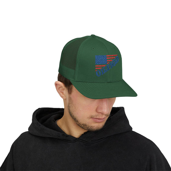 American Oilfield Patriotic Snapback Trucker Hat