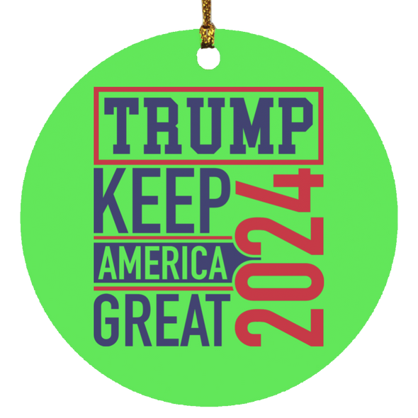 Trump Christmas  Ornament Trump Keep America Great 2024