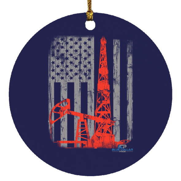 American Oilfield Christmas  Ornament