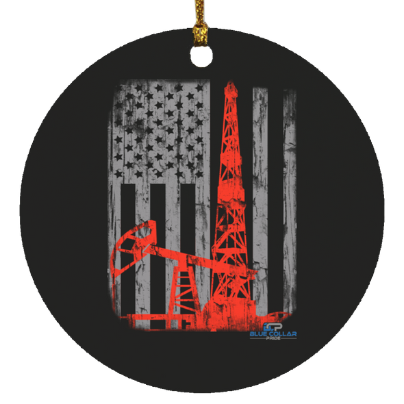 American Oilfield Christmas  Ornament