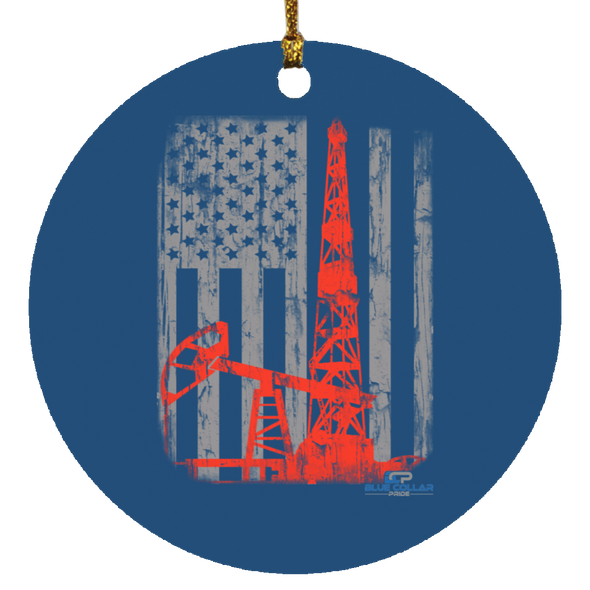 American Oilfield Christmas  Ornament