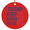 Trump Christmas  Ornament Trump Keep America Great 2024