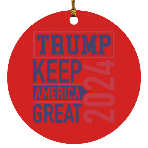 Trump Christmas  Ornament Trump Keep America Great 2024