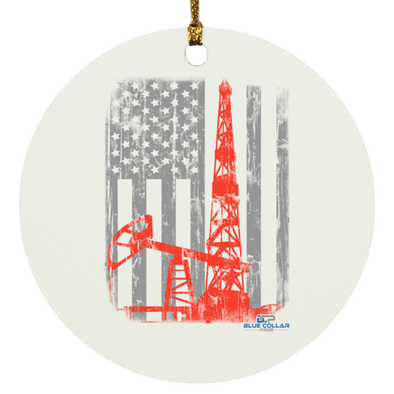 American Oilfield Christmas  Ornament