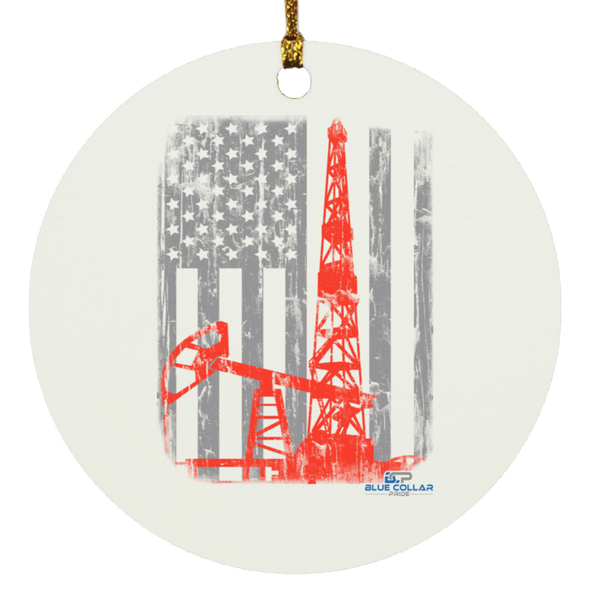 American Oilfield Christmas  Ornament