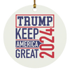 Trump Christmas  Ornament Trump Keep America Great 2024