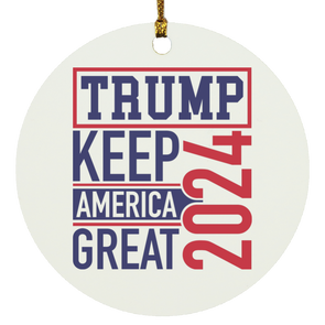 Trump Christmas  Ornament Trump Keep America Great 2024