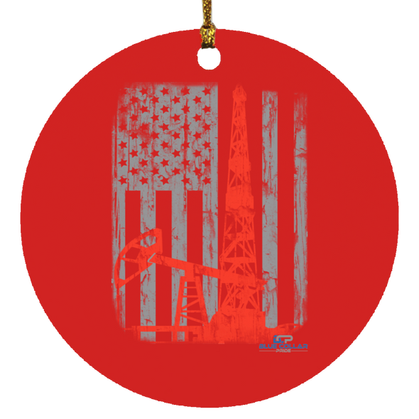 American Oilfield Christmas  Ornament