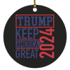 Trump Christmas  Ornament Trump Keep America Great 2024