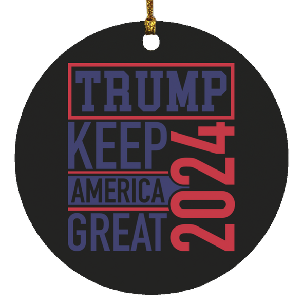 Trump Christmas  Ornament Trump Keep America Great 2024