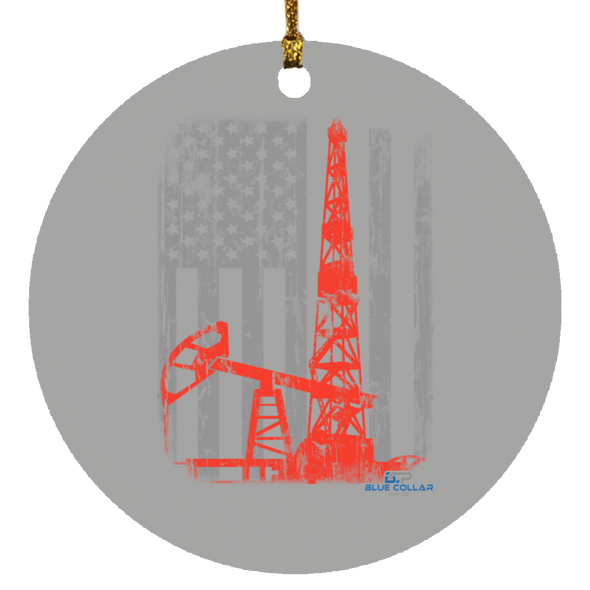 American Oilfield Christmas  Ornament