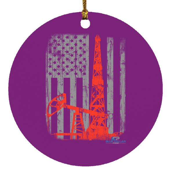 American Oilfield Christmas  Ornament