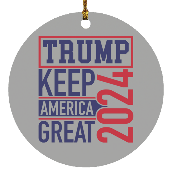 Trump Christmas  Ornament Trump Keep America Great 2024