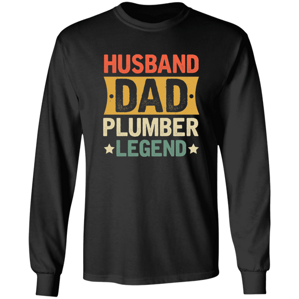 Husband Dad Plumber Legend T-Shirt Design