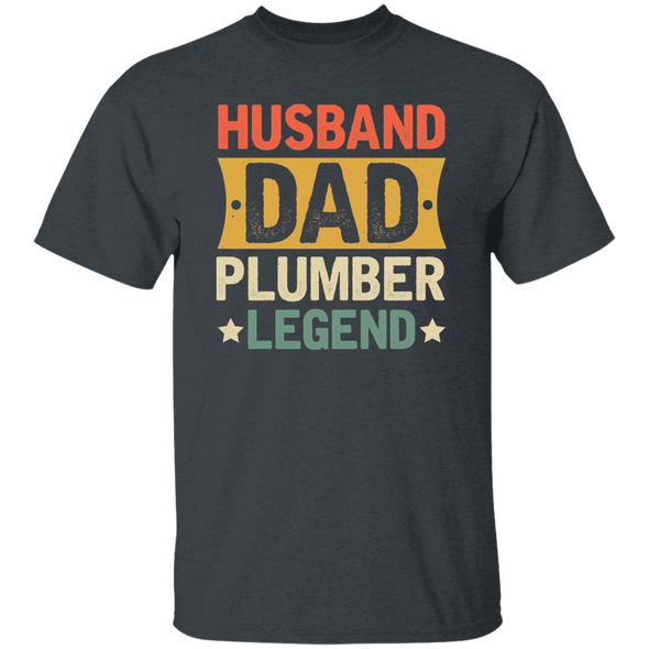 Husband Dad Plumber Legend T-Shirt Design