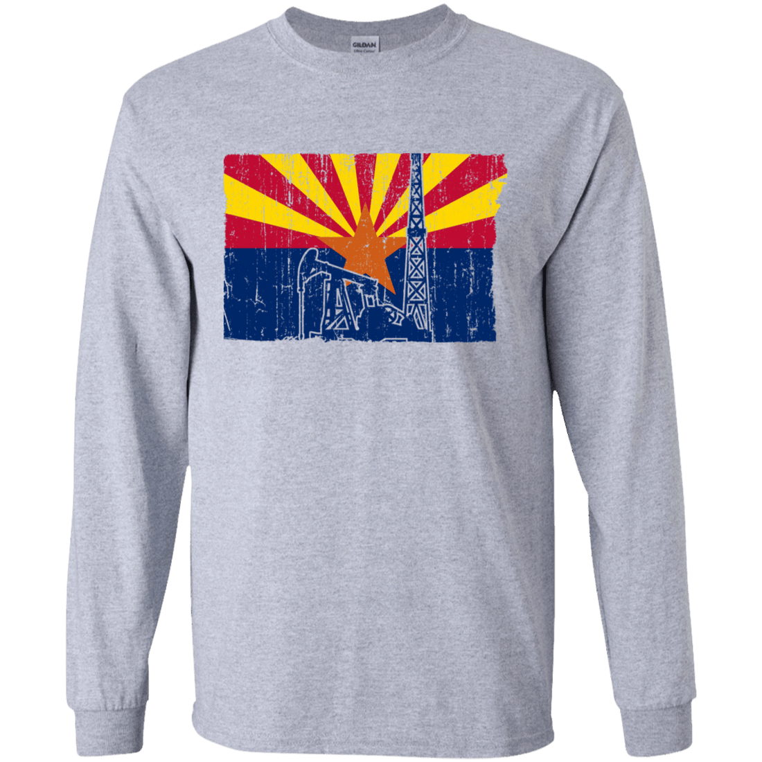 Arizona Oilfield Tshirt grey1