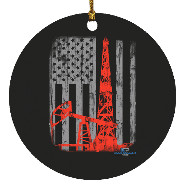 American Oilfield Christmas  Ornament