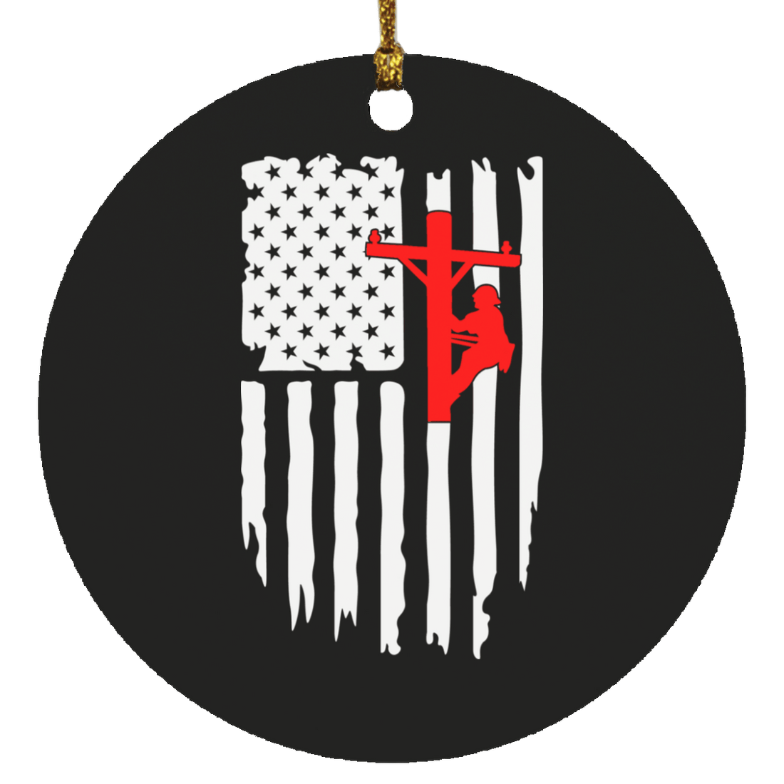 Line Worker Christmas Ornament