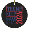 Trump Christmas  Ornament Trump Keep America Great 2024