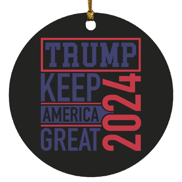 Trump Christmas  Ornament Trump Keep America Great 2024