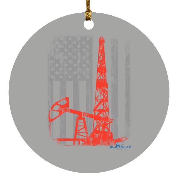 American Oilfield Christmas  Ornament