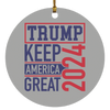 Trump Christmas  Ornament Trump Keep America Great 2024