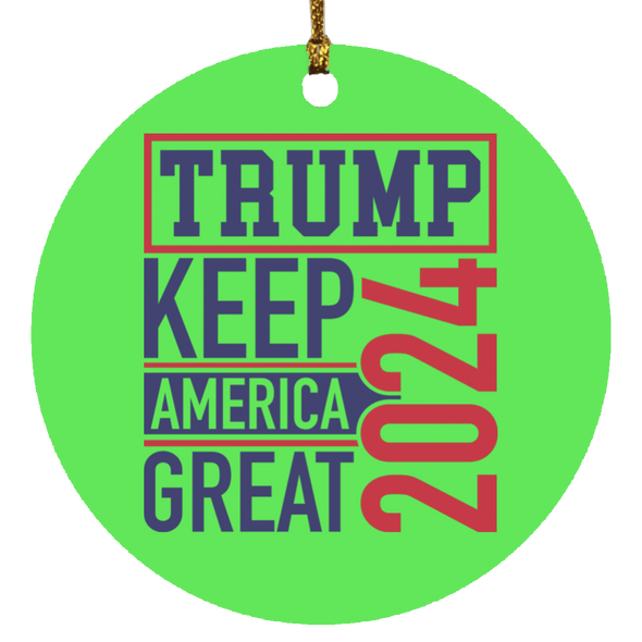 Trump Christmas  Ornament Trump Keep America Great 2024