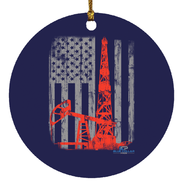 American Oilfield Christmas  Ornament