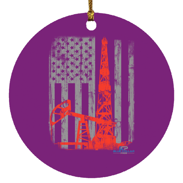 American Oilfield Christmas  Ornament