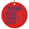 Trump Christmas  Ornament Trump Keep America Great 2024