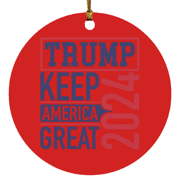 Trump Christmas  Ornament Trump Keep America Great 2024