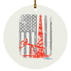 American Oilfield Christmas  Ornament