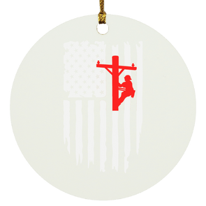 Line Worker Christmas Ornament