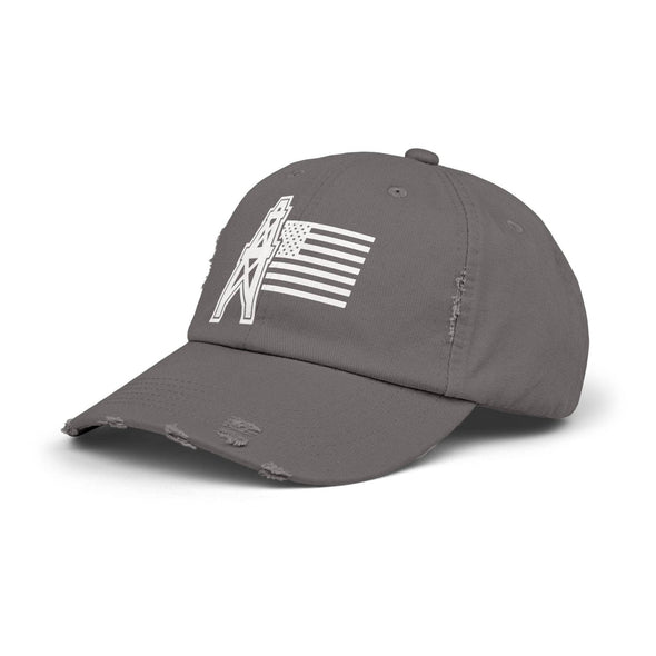 American Oilfield Patriotic Distressed Hat