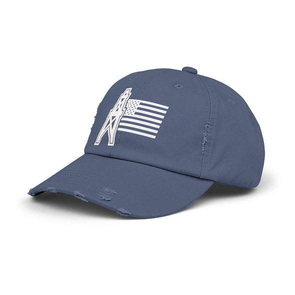 American Oilfield Patriotic Distressed Hat