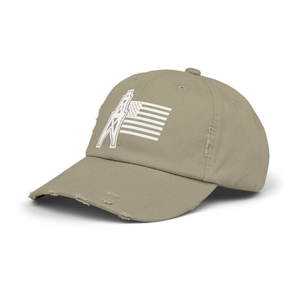 American Oilfield Patriotic Distressed Hat