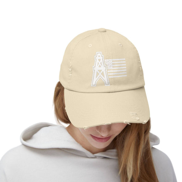 American Oilfield Patriotic Distressed Hat