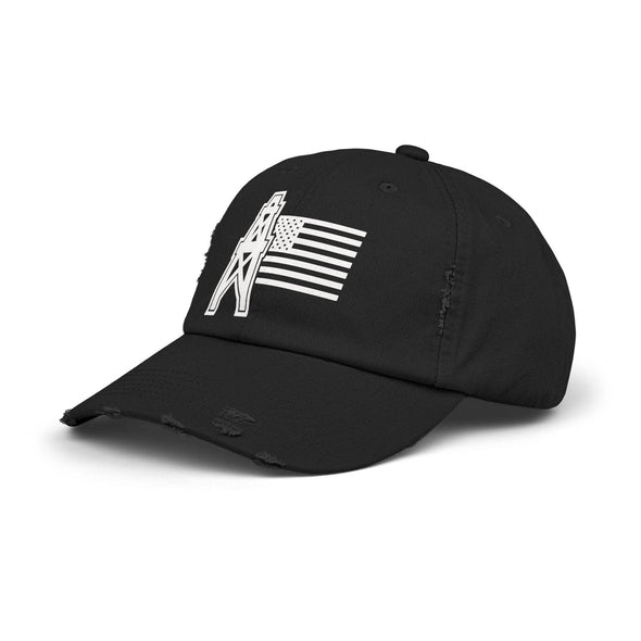 American Oilfield Patriotic Distressed Hat