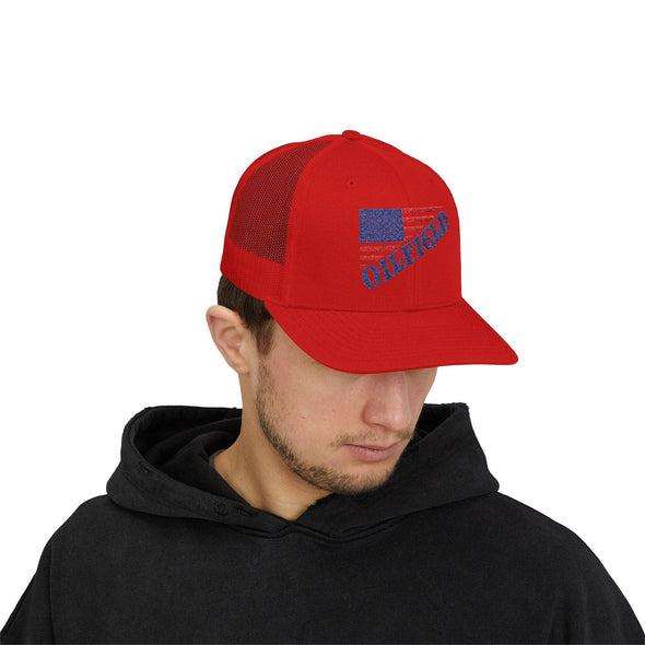 American Oilfield Patriotic Snapback Trucker Hat