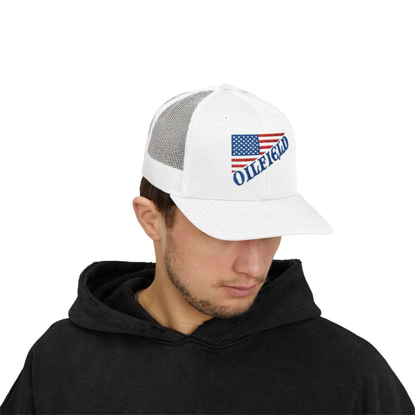American Oilfield Patriotic Snapback Trucker Hat