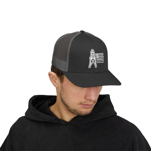 American Oilfield Patriotic Snapback Trucker Hat