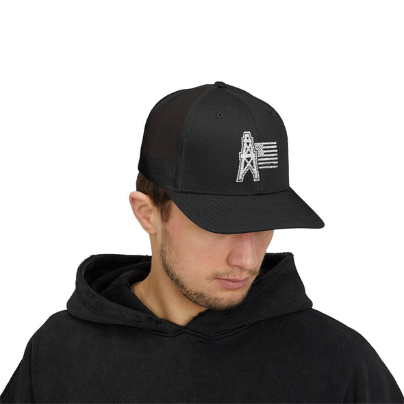 American Oilfield Patriotic Snapback Trucker Hat