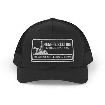 Hugh G Rection Drilling Co. Snapback Trucker Cap White
