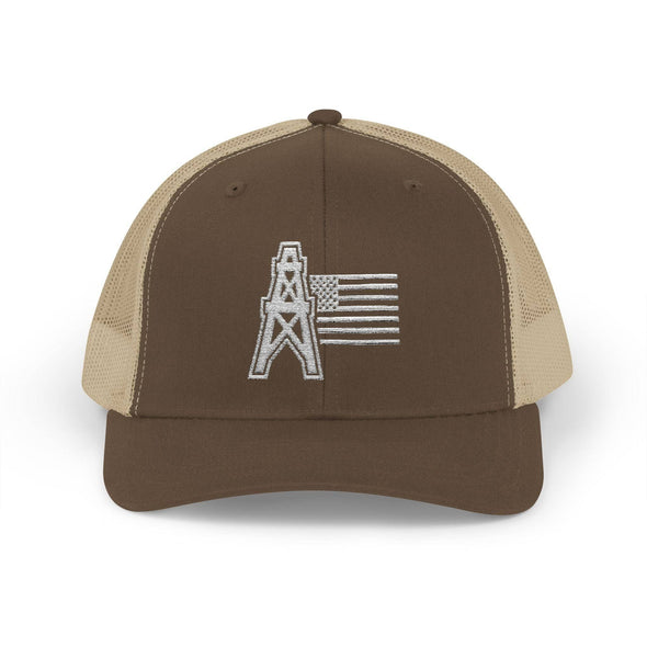 American Oilfield Patriotic Snapback Trucker Hat