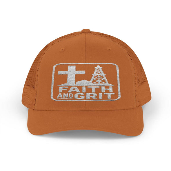 Faith Oilfield Grit Inspired Snapback Trucker Hat